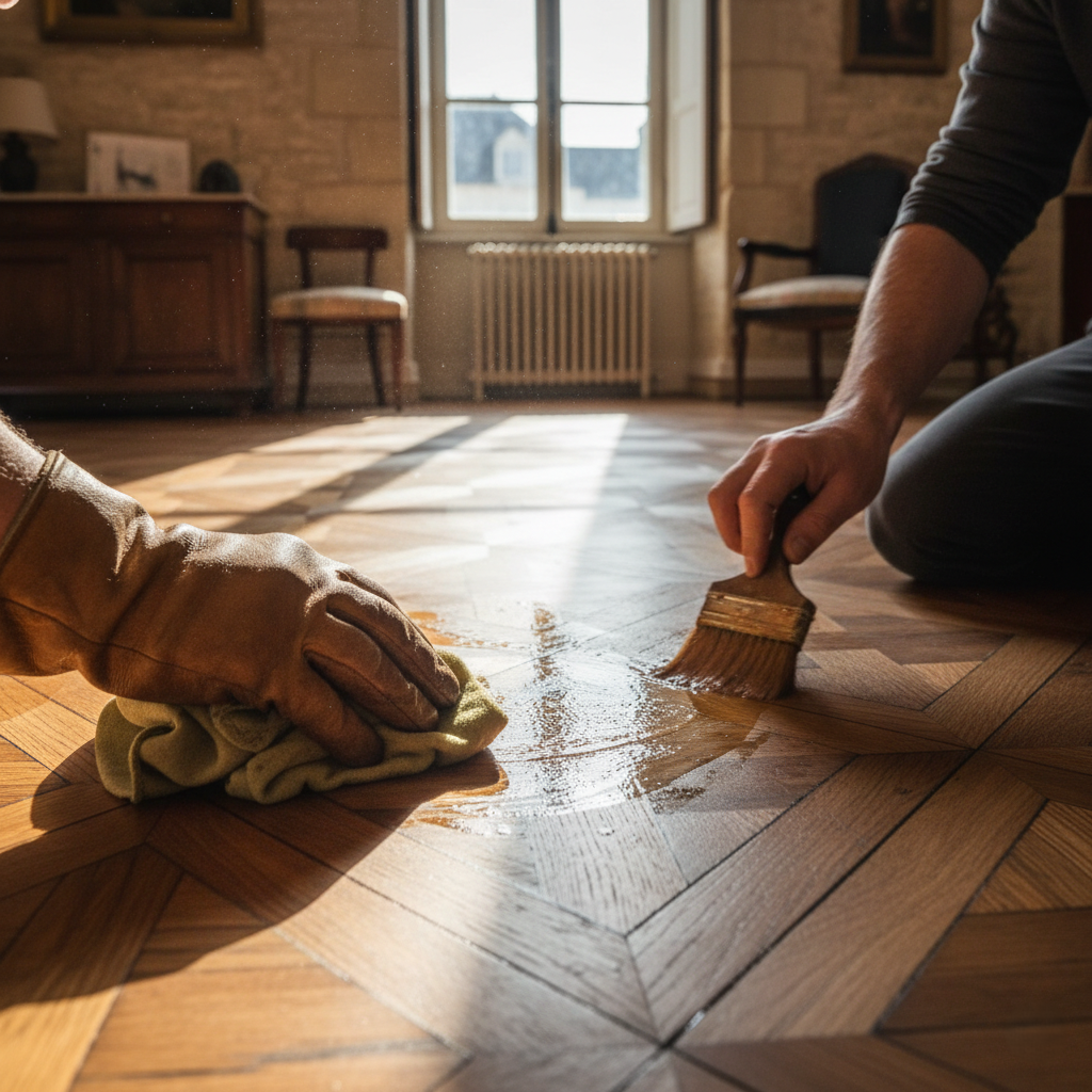 Finitions de parquet à Honfleur : huile, cire, vernis. Protection durable, rendu soigné et conseils professionnels. Intervention dans les communes voisines.