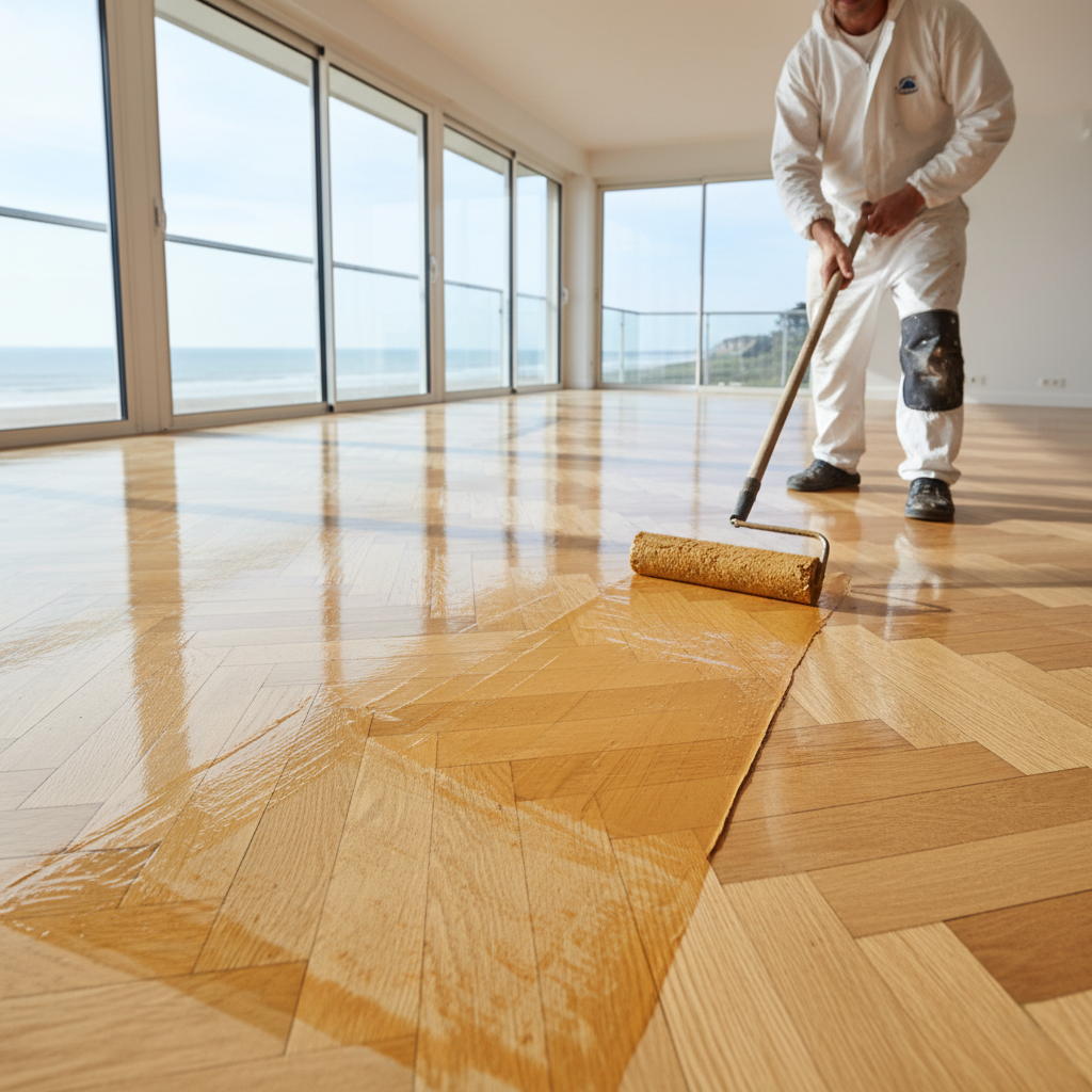 Vitrification de parquet à Ouistreham. Protection durable, finition soignée, entretien facilité et intervention dans les communes voisines. Devis clair et sans engagement.