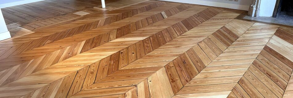 Vitrification parquet point de hongrie pin – Maxard Parquet